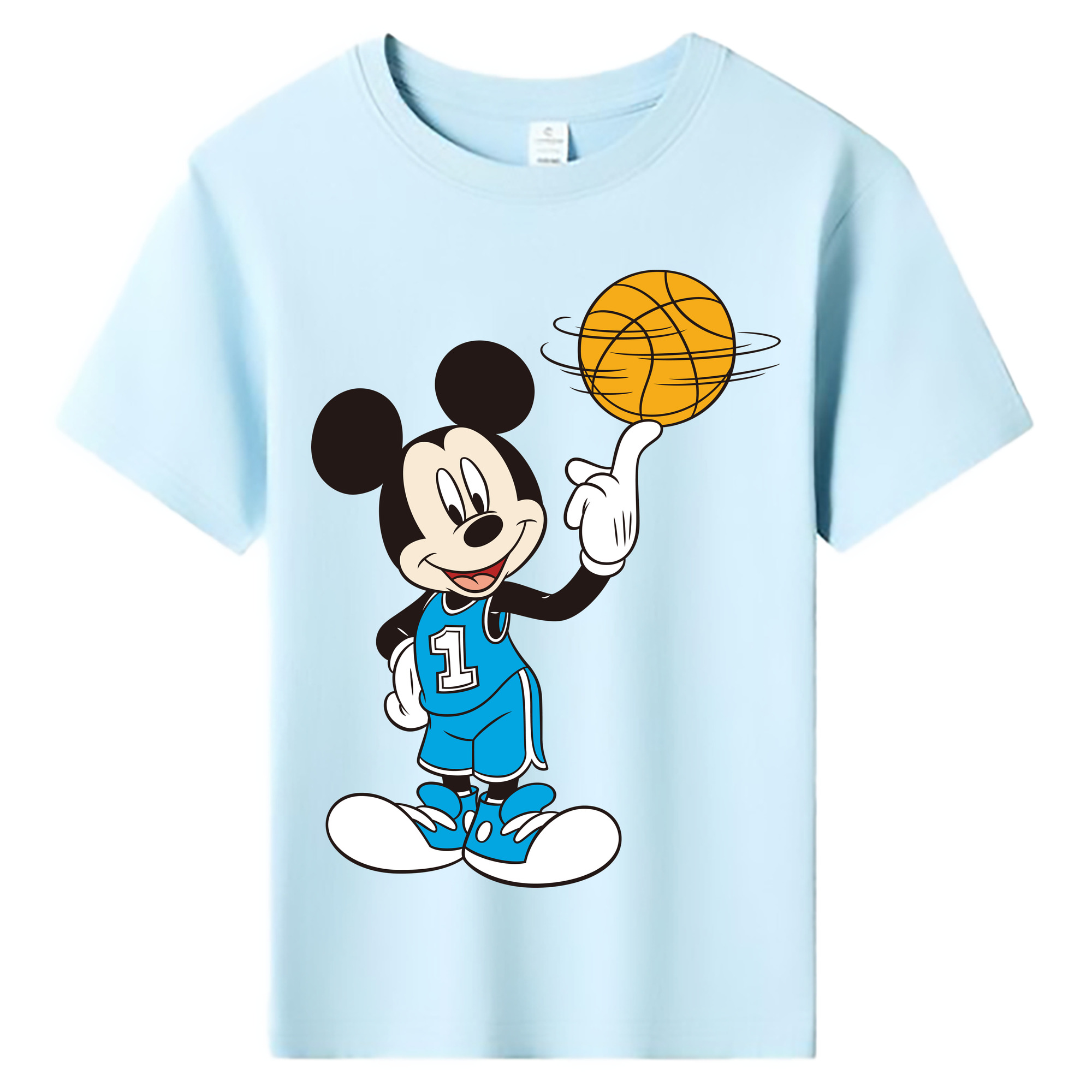 ミッキーマウス Mickey Mouse 綿100％キッズTシャツ（フロントプリント）